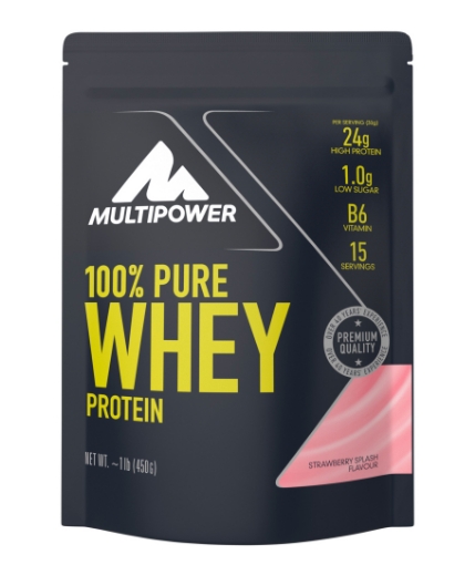 Afbeeldingen van 100% Pure Whey Protein - 450g - Aardbeiensmaak MPower