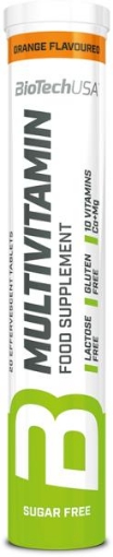 Afbeeldingen van MULTIVITAMINE BRUISTABLETTEN 20 tabletten - Sinaasappel - BioTech