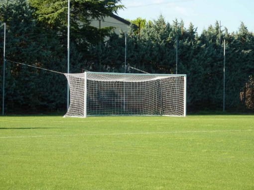 Afbeeldingen van Vast voetbaldoel met achterste netpalen 7,32 × 2,44 m inclusief net — VI 5907