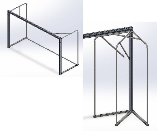 Afbeeldingen van Poarta Handbal Aluminiu - 3x2m, pliabila