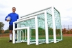 Afbeeldingen van Mobiel inklapbaar aluminium voetbaldoel TS 1,80 x 1,20 m met net