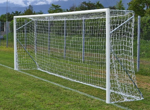 Afbeeldingen van Verplaatsbaar aluminium voetbaldoel 6 × 2 m — Ø80 mm inclusief net — VI 6033